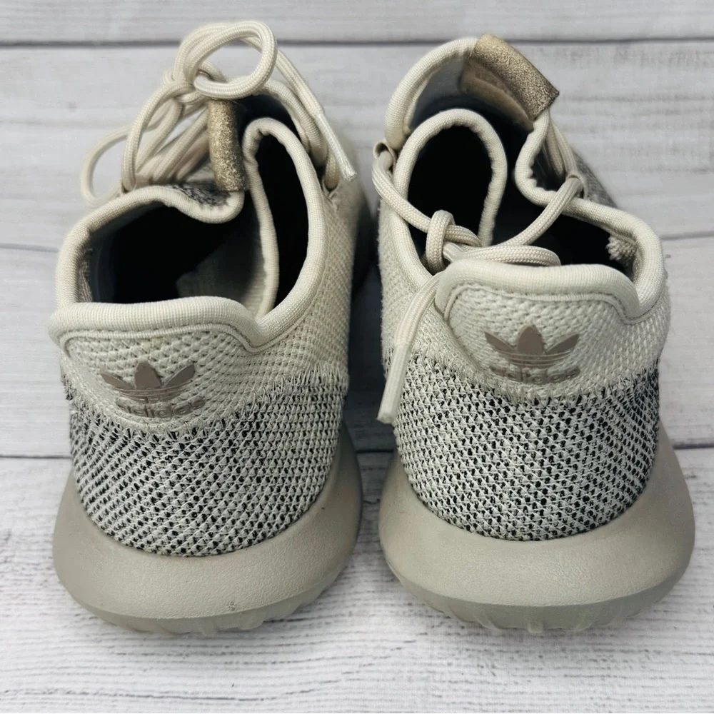Adidas Tubular Shadow Knit‎ Sneaker Cream Black Men’s Size 6.5